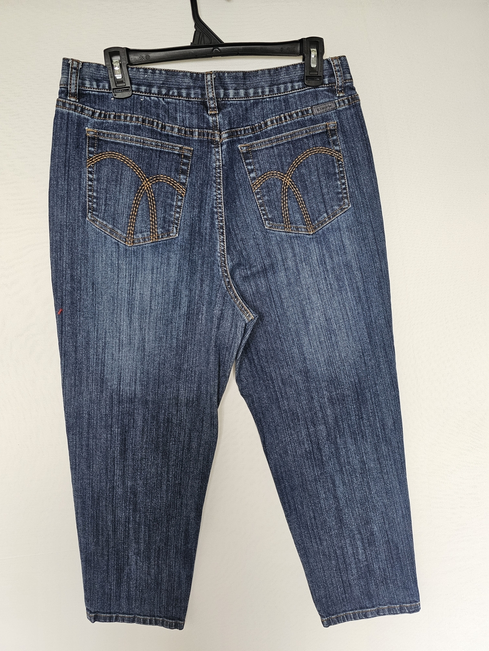Liz Claiborne Slim Straight Jeans in Dark Blue Wash - Picture 4 of 14